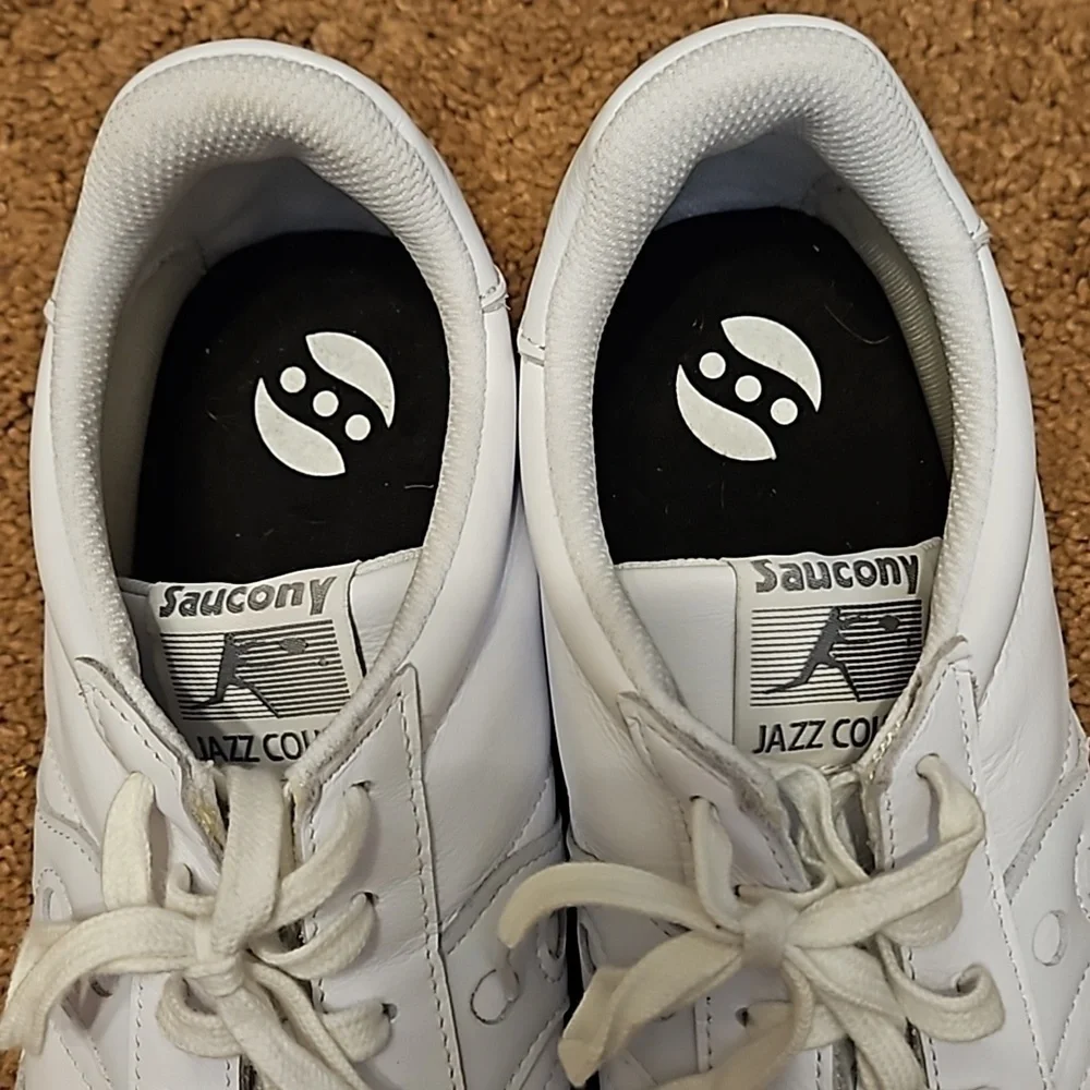 Saucony Men's Jazz Court Sneaker Low, White/ White Gum Sole, Size 13